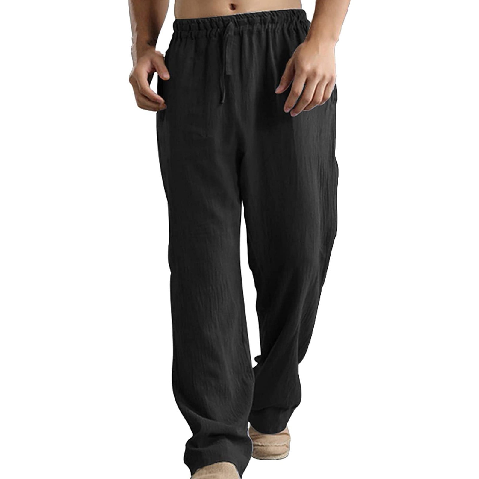 Shakumy Men Nylon Track Pants Sports Breathable Trousers Men's Loose ...