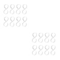thumbnail image 2 of relayinert 8 Pieces S-shaped Hook with Buckle Kitchen Bathroom Clothes Hanger White 2Set, 2 of 6
