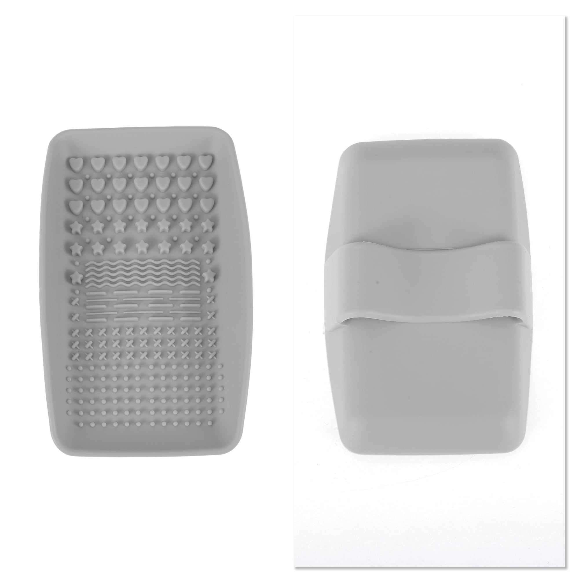 Unique Bargains Square Makeup Sponge Brush Cleaner Gray