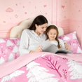 thumbnail image 5 of Manfei Traditional Festive 7pcs Queen Bedding,Christmas Tree Castle Bedding Comforter Set Queen,Pink,Pink Reversible, 5 of 6