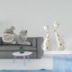 thumbnail image 2 of Figura de escritorio,Estatua de gato,linda estantería,escritorio,decoración del hogar,Figura decorativa creativa para la oficina y el hogar.,Figura de gato,Esculturas de pareja de gatos, 2 of 8