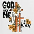 thumbnail image 6 of Wild Bobby God Made Me This Way Cross with Sunflowers Inspirational/Christian Men Tank Top, White, X-Large, 6 of 6