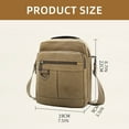 thumbnail image 4 of FENOHREFE Men's Casual Canvas Handbag for Commuting and Short Trip Small Crossbody Shoulder Bag Multi Pocket Zippers Satchel Purse, 4 of 8