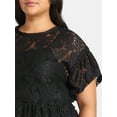 thumbnail image 4 of Terra & Sky Women's Plus Lace Peplum Top, Sizes 0X-5X, 4 of 4