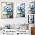 thumbnail image 4 of Designart "Timeless Beauty Of The Sapphire Lotus I" Lotus Wall Art Living Room, 4 of 7