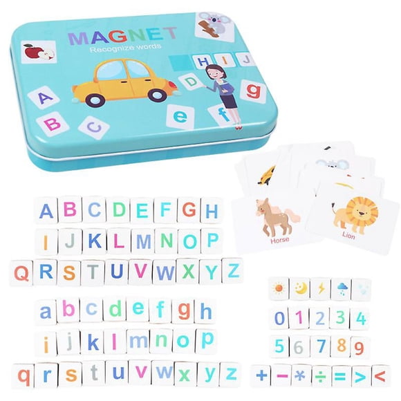 1 juguete de letras en inglés.