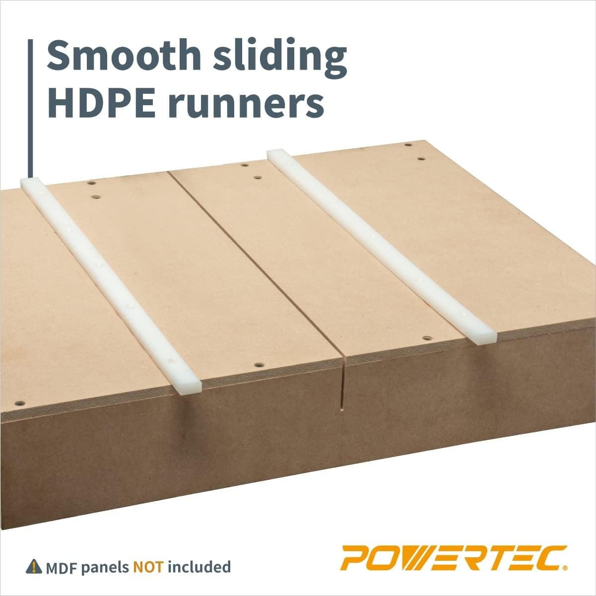 POWERTEC 4PK 17" HDPE Miter Bar w/Screws for Table Saw Sled, Taper Jig, Miter Slot Runners, Fits 3/4" x 3/8" Slot on Table Saw, Router Table, Band Saw, Woodworking tools & Accessories, 71793
