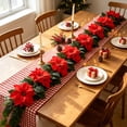 thumbnail image 4 of Assemblable Poinsettia Simulation Vine 175cm Christmas Red Fireplace Decor, 4 of 6