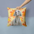 thumbnail image 2 of Carolines Treasures BB9935PW1414 Weimaraner Fall Fabric Decorative Pillow  14Hx14W multicolor, 2 of 4