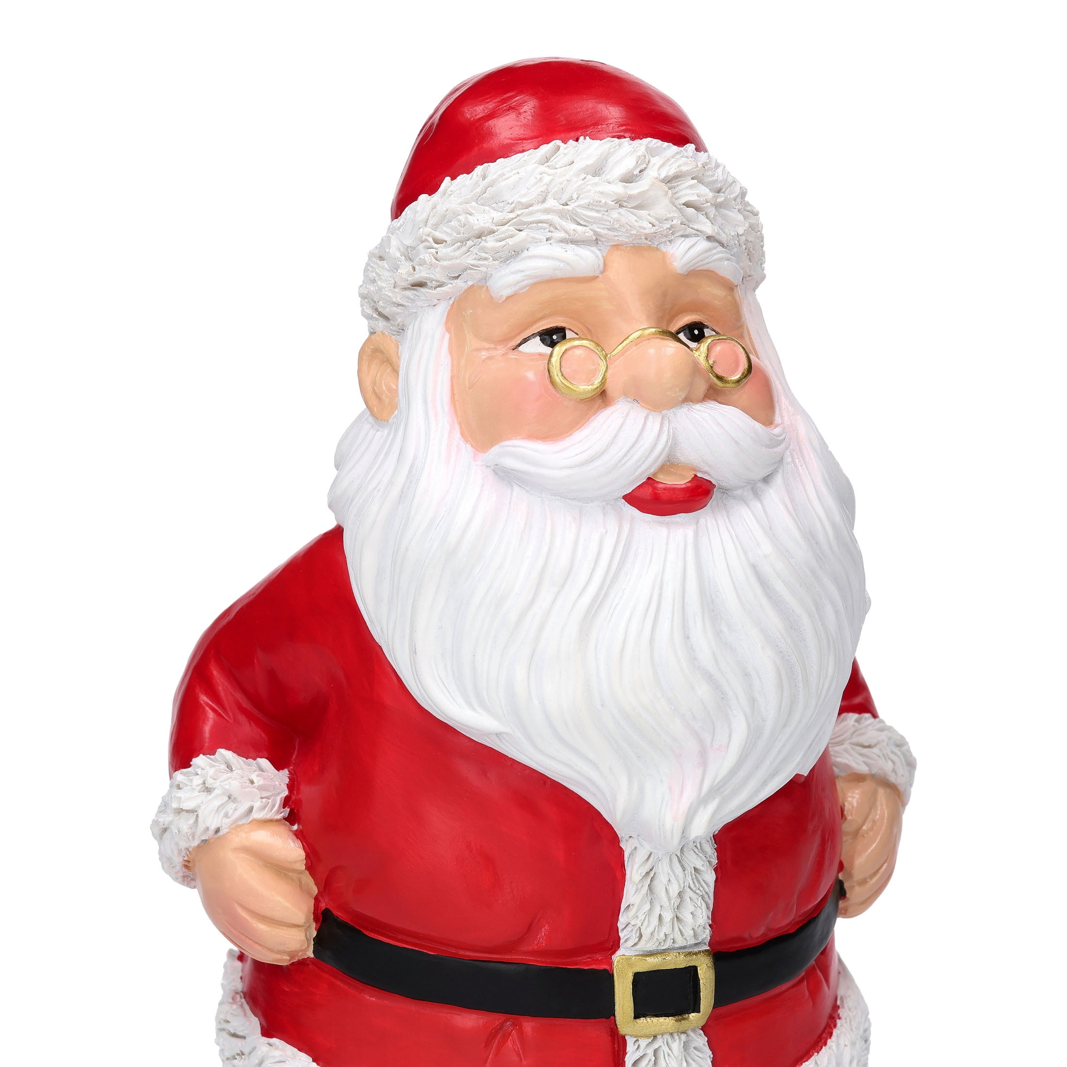 Santa Claus Christmas Decoration, Red and White, 8", by Holiday Time