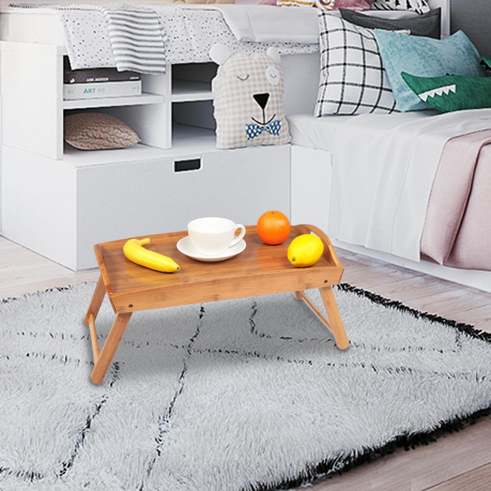 UBesGoo Bed Serving Tray Table with Folding Legs, And Breakfast Tray