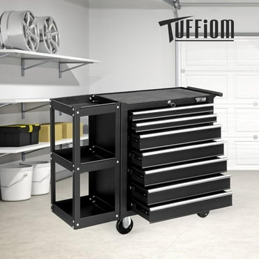 Tool Chest Tool Box 7-Drawer Mobile Tool Chest with Lock & Key & Brake Wheels