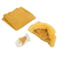 thumbnail image 2 of Atrezos para fotografía de bebés, bonito gorro para recién nacido, respetuoso con la piel, sombrero de oso, sombrero amarillo + envoltura + muñeca, 2 of 5