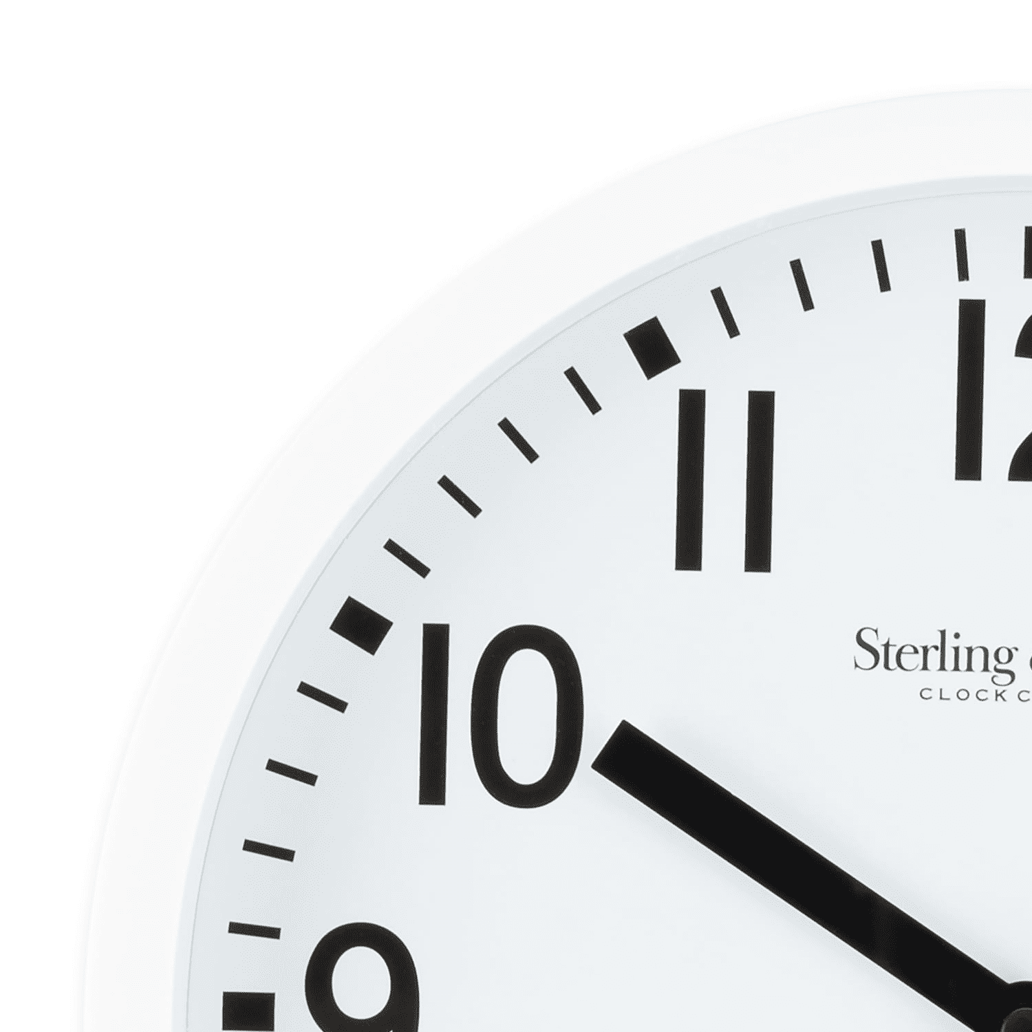 8.78 Inch Black Round Wall Clock – Modern Analog Clock With Glass Lens, Quartz Movement, White Numbers