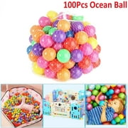 SHANNA Colorful Ocean Ball Pit Balls Non-Toxic Portable Mesh Bag, 2.1",100 Pcs
