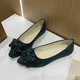 thumbnail image 3 of Viluyesy Womens Ballet Flats, Wide Width Pointed Toe Comfortable Slip-On Dressy Work Office Shoes Army Green US6.5, 3 of 3