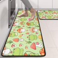 thumbnail image 2 of Kitchen Rugs Sets Of 2,Green Mushroom Frog Green Pattern Anti Fatigue Kitchen Mat Rugs Non Slip Washable,Decorative Kitchen Floor Mats for Kitchen,Sink,Laundry,17"x47"+17"x47", 2 of 5