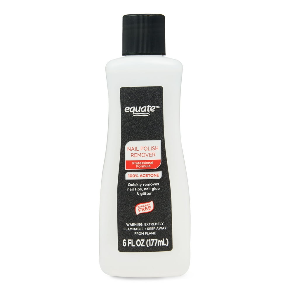 Equate 100% Acetone Nail Polish Remover, 6 fl oz - Walmart.com