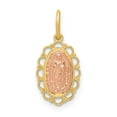 thumbnail image 1 of Real 14kt Two-tone Guadalupe Pendant; for Adults and Teens; for Women and Men, 1 of 4