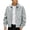 Light Blue, variant on Men's Faux Suede Bomber Jacket Vintage Zip Up Flight Windbreaker Coat Textured with Zipper Pockets for Casual Streetwear Fall Travel, Light Blue, XXL