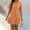 Orange, variant on Women Dress Oversized Solid Color V-Neck Mid-Length Dress Casual Slim Fit Short Sleeve Dresses