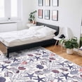 thumbnail image 6 of Area Rugs Indoor Non-Slip Rectangle Rug 2x3 Ft Summer Retro Purple Ocean Shell Starfish Coral Rug Rubber Backing Floor Mats Non Shedding Home Decor Carpet for Entryway Living Room, 6 of 8