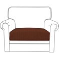 thumbnail image 2 of Protecteur de Coussin de Canapé Chic, Housse de Coussin en Fibre de Polyester de Remplacement, Design à Bande Élastique pour une Prise Sécurisée et une Protection Complète en Brun Foncé (1 Place), 2 of 5
