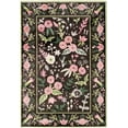 Rugs America Hanna VA30A Gardenia Pink Onyx Floral Transitional Black