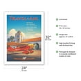 thumbnail image 2 of Travel by Air - Western Air Express - Glendale California - Grand Central Air Terminal - Vintage Airline Travel Poster by Kerne Erickson - Bamboo Fine Art 290gsm Paper Print (Unframed) 24x32in, 2 of 4