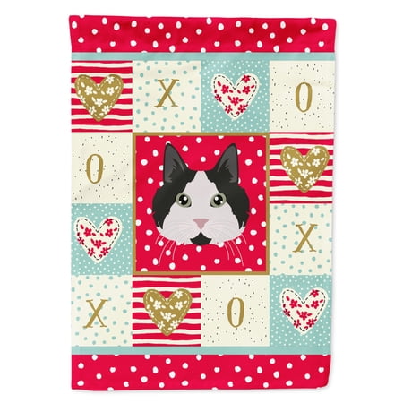 Carolines Treasures CK5108CHF Cymric Cat Love Flag Canvas House Size Large multicolor