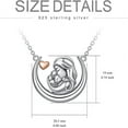thumbnail image 2 of SISGEM Mother and Son Daughter Necklace 925 Sterling Silver Moon Necklace Gifts for Women Sister, 2 of 6