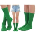 thumbnail image 4 of ToBeInStyle Pack of 3 of Colorful Unisex Fashion Slouch Socks - Kelly Green, 4 of 6