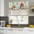 thumbnail image 5 of Mushrooms Valances for Windows, Decorative Rod Pocket Window Valance Curtains, Sage Green Plaid Butterfly Botanical Plants Short Curtain Drapes for Kitchen/Living Room, 2 Panels, 60" W x 18" L, 5 of 8
