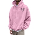 thumbnail image 2 of Yaoyar Men's Fall Winter Coconut Print Hooded Drawstring Pullover with Pocket, Casual Sweatshirt with Tropical Graphic for Seasonal Style, 2 of 4