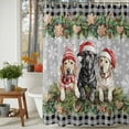 thumbnail image 3 of Shower Curtain 54"W x 78"L Christmas Dogs Snowflake Gray Fabric Shower Curtains Set with Hooks Water Repellent Bathroom Curtains Machine Washable Bathroom Accessories, 3 of 9