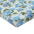 thumbnail image 2 of Ambesonne Bridal Fitted Sheet, Hydrangea Flowers Swirls, California King, Pale Blue Reseda Green, 2 of 3