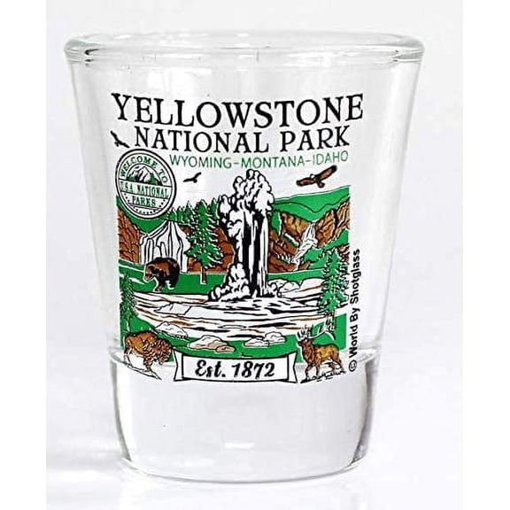 Yellowstone Wyoming Montana Idaho National Park Series Collection Shot Glass