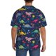 thumbnail image 3 of Fotbe Dinosaur Flowers Camisa Estampada de Manga Corta para Hombre, Casual de Verano, Estilo Playero, Sin Arrugas-3X-Large, 3 of 5