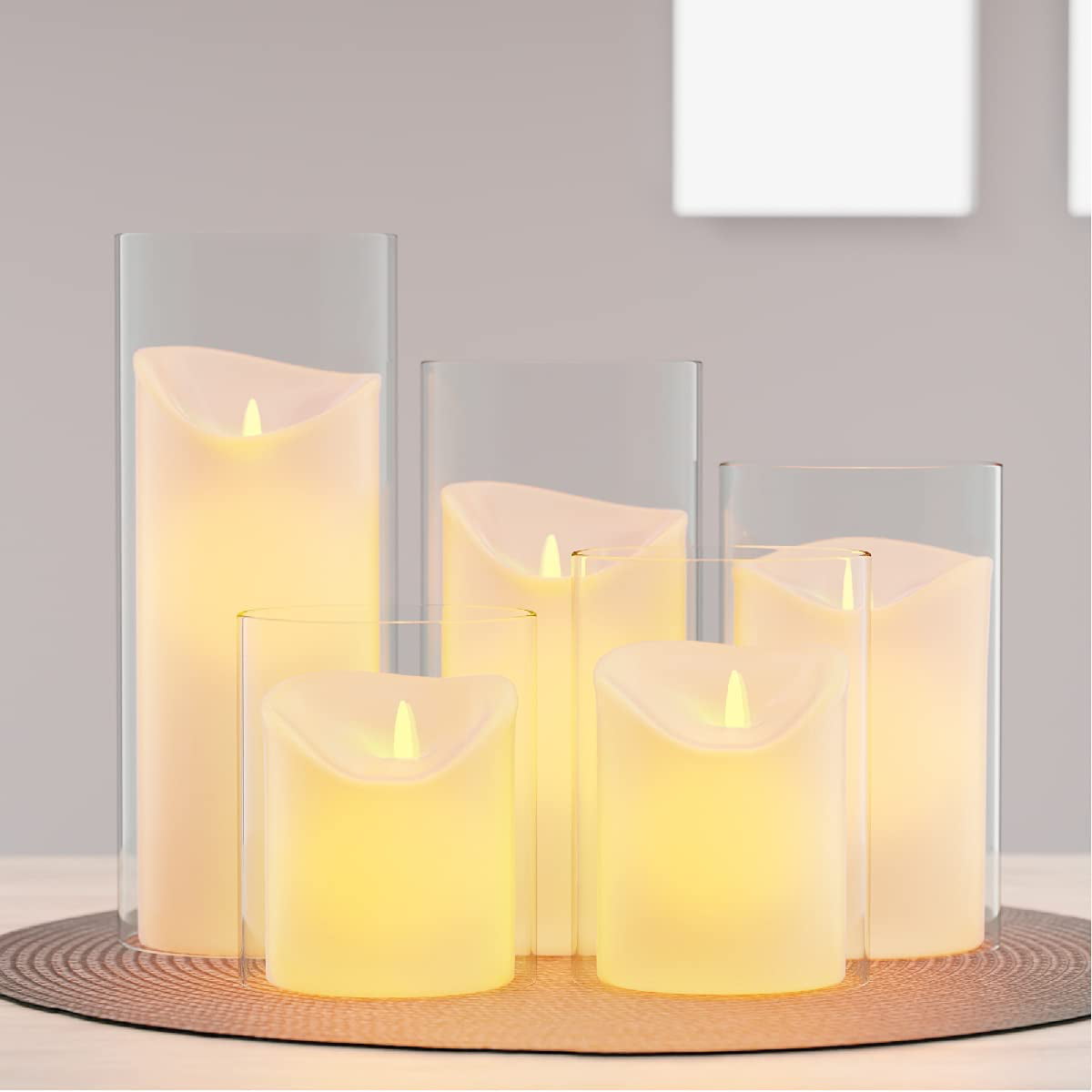 Clear Candle Holder Glass Hurricane Candle Holders Diameter 2.5 Glass Chimney for Candle Open Ended SUNWO Borosilicate Glass Height 4 