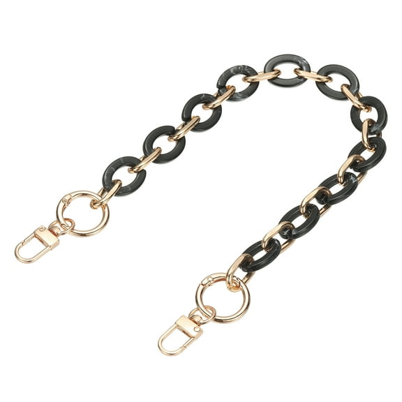 Acrylic Purse Chain, Handbag Chain Straps Bag Strap Detachable Handle for Purse Handbags DIY 16" Black