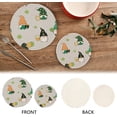 thumbnail image 4 of FREEAMG St.Patrick's Day Gnome Round Trivets Pot Holders 2 Pcs, Heat Resistant Cotton Thread Weave Trivets for Hot Dishes, Cooking, Baking, Farmhouse, Kitchen Decor, 4 of 7
