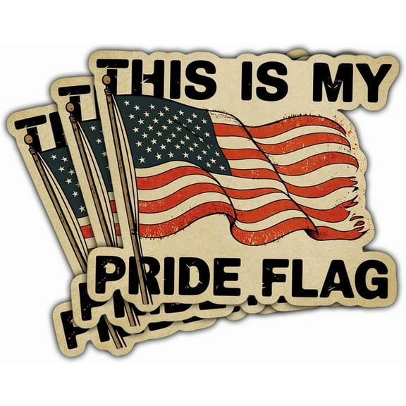 3 Pcs This Is My Pride Flag Sticker – American Patriotic USA Decal for Independence Day, 4th of July, Laptop, Water Bottle, Car, Hard Hat, Phone 3"