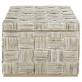 thumbnail image 4 of SAFAVIEH Adkin Coastal Checkered Rattan Coffee Table, White Wash, 4 of 8