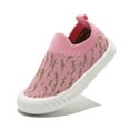thumbnail image 3 of kkdom Boys Girls Sneakers Shoes Lightweight Slip-on Walking Shoes Pink Size 8 Toddler, 3 of 7