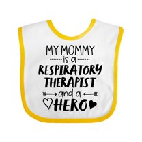 Inktastic My Mommy is a Respiratory Therapist and a Hero Boys or Girls Baby Bib