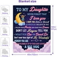 thumbnail image 4 of Daughter Blanket from Mom,to My Daughter Blankets,Birthday Gift for Girl Adult,Ideas from Mother Dad,for Graduation,Christmas,Soft Fleece Throw Bedding for Bed Couch 40"x50",Moon(Purple), 4 of 6