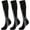 Black | Black | Black, variant on Kiibsot 3 Pairs/ 4 Pairs Compression Socks for Woman & Man Unisex 20-30mmHg Knee High Plus Size Wide Calves for Sports Running…