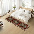 thumbnail image 2 of Mitzzllc Vintage Washable Runner Rug,Maroon and Beige, 2FT*8FT, Non-Slip Backing, 2 of 9
