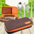 thumbnail image 3 of serony 14Pcs/Set Stainless Steel Cutlery Set Outdoor Portable Tableware with Bag, 3 of 8