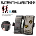 thumbnail image 7 of SaniMore Magnetic Clasp Wallet Case for Google Pixel 8A with Cash & Card Slots, RFID Blocking Soft TPU + PU Leather Shockproof Protective Cover with Folio Flip Kickstand Shell, Black, 7 of 7